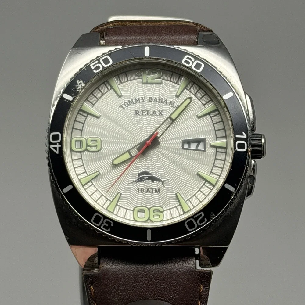 Tommy‎ Bahama RLX1020 SHORE THING Relax Brown Leather Strap Watch